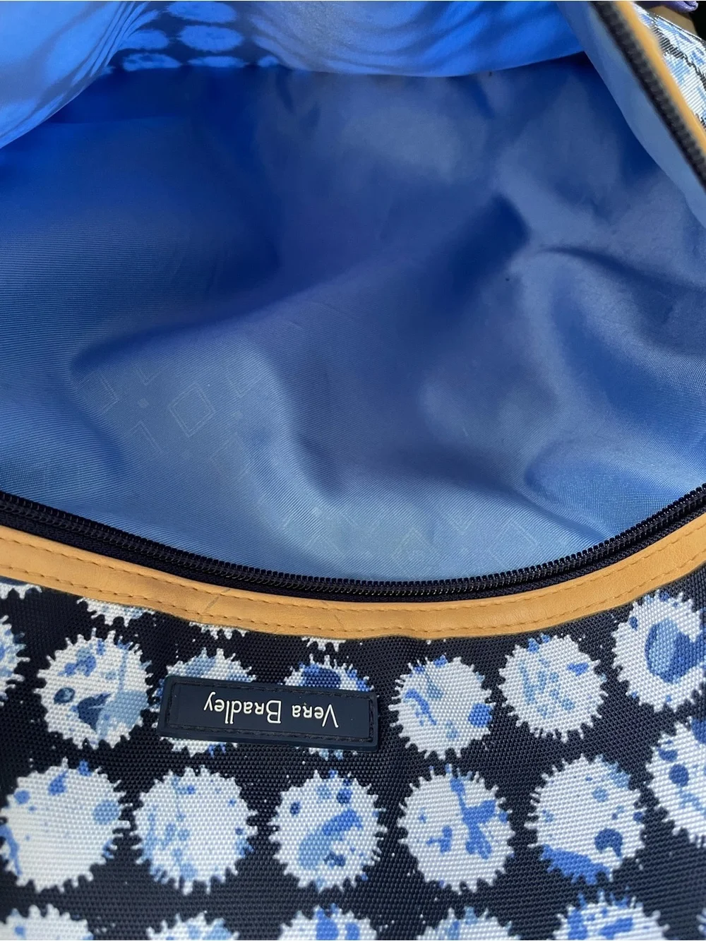 Vera Bradley Navy and Light Blue Dot-Print  Backpack
